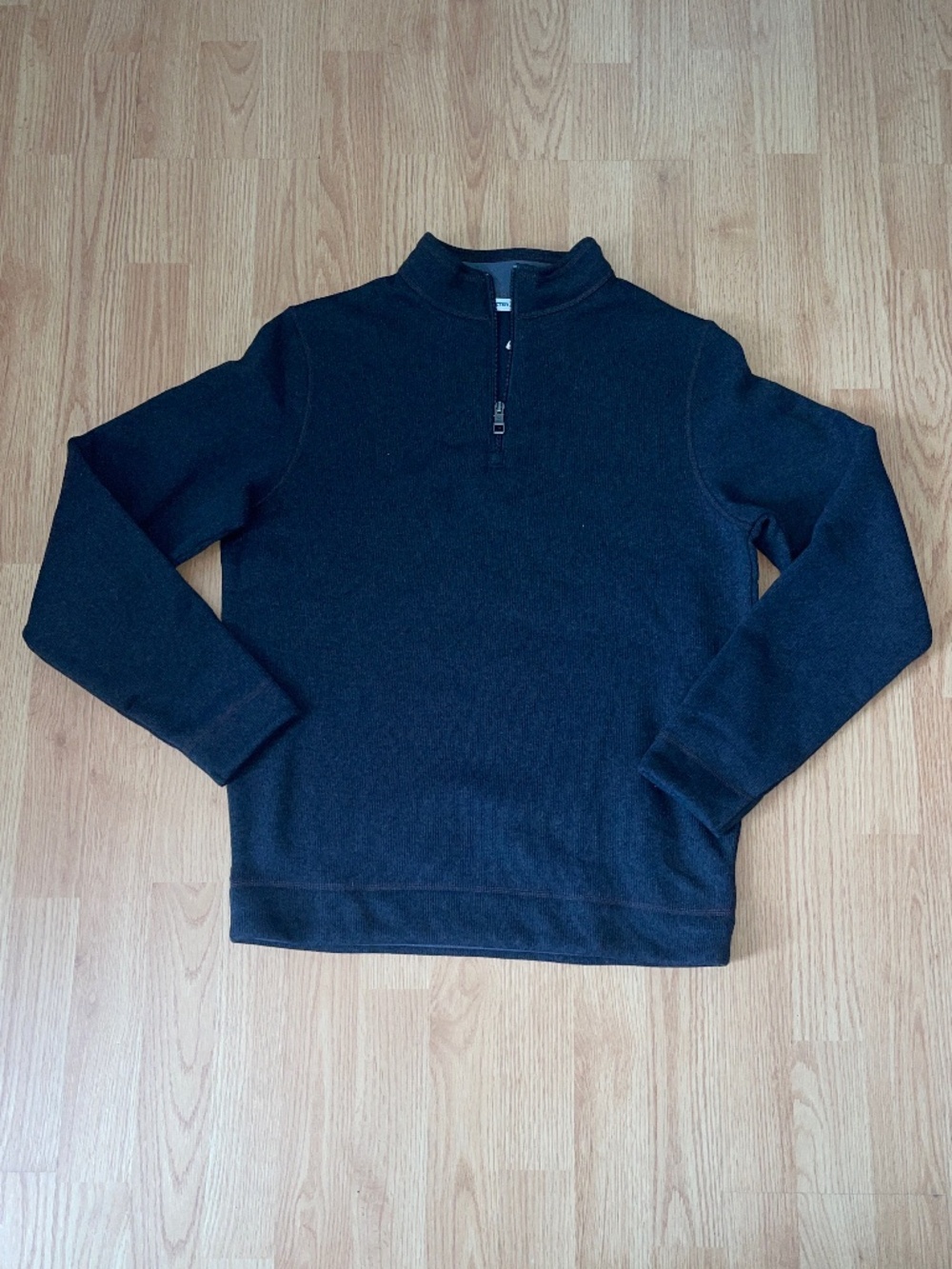 NWT Peter Millar Black Long Sleeve Knit Quarter Zip Pullover Sweater Size Small